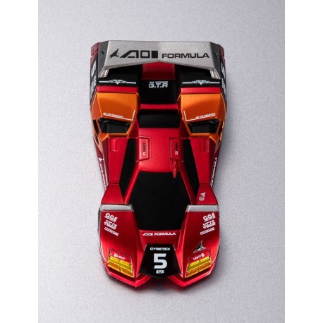 Vehículo Fire Superion G.T.R de Future GPX Cyber Formula en rojo y naranja.