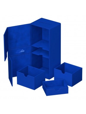 Estuche azul Twin Flip'n'Tray con bandejas extraíbles para cartas