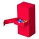 Caixa Ultimate Guard Twin Flip`n`Tray vermelha aberta com bandejas.