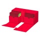 Caixa Ultimate Guard Twin Flip`n`Tray vermelha aberta com bandejas.