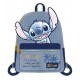 Mochila azul Stitch Lilo & Stitch 27 cm con diseño de palmeras