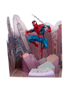Estatua de Spider-Man de Marvel PVC 1/10 sobre diorama
