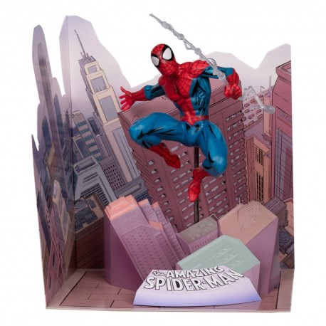 Estatua de Spider-Man de Marvel PVC 1/10 sobre diorama