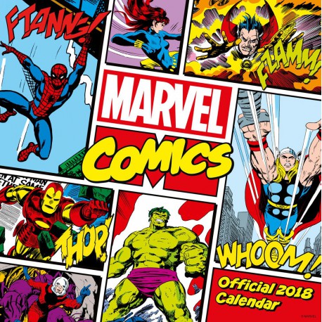 Calendario pared 2018 Marvel Comics