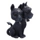 Figura Diabarkus com três cabeças em polirresina, pintada à mão