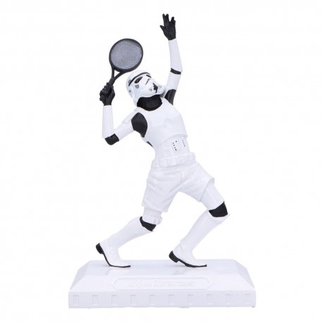 Figura Stormtrooper Serve It! con raqueta de tenis en poliresina