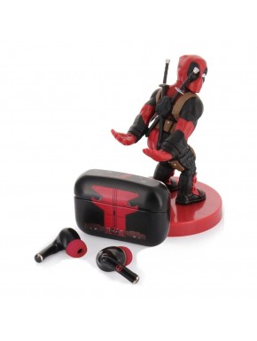 Auriculares y mini-soporte estilo Deadpool