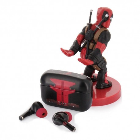 Auriculares y mini-soporte estilo Deadpool