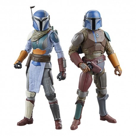 Dos figuras Mandalorian Shriek-Hawk Trainers de la Black Series