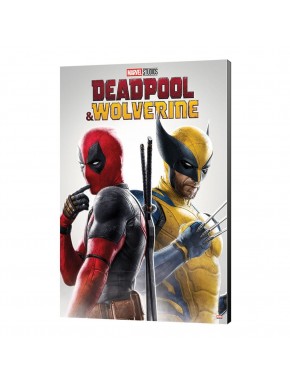 Pôster de madeira Marvel com Deadpool e Wolverine
