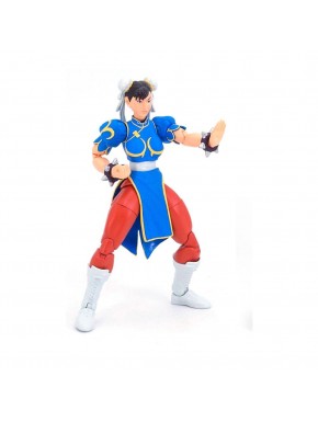 Figura articulada Chun-Li de 15 cm en pose de combate.