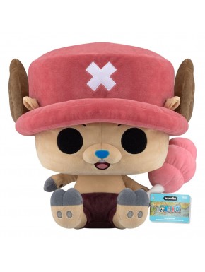 Peluche Jumbo Tony Tony Chopper com chapéu rosa e algodão doce