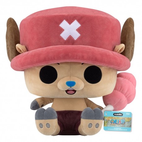 Peluche Jumbo Tony Tony Chopper com chapéu rosa e algodão doce