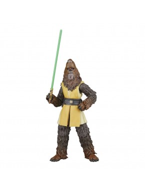 Figurine Jedi Master Kelnacca avec sabre laser vert.