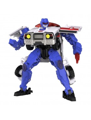 Figura Autobot Red Alert de 18 cm en modo robot y vehículo.