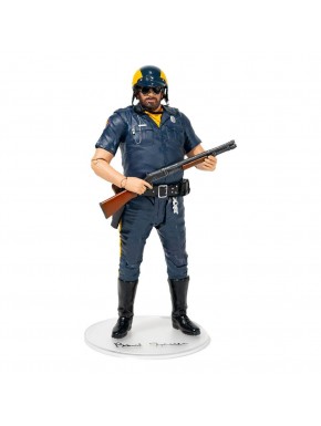 Figura de Bud Spencer como Wilbur Walsh con escopeta y uniforme de policía