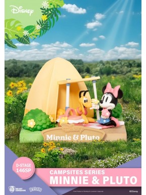 Diorama Disney Minnie y Pluto en campamento de Beast Kingdom