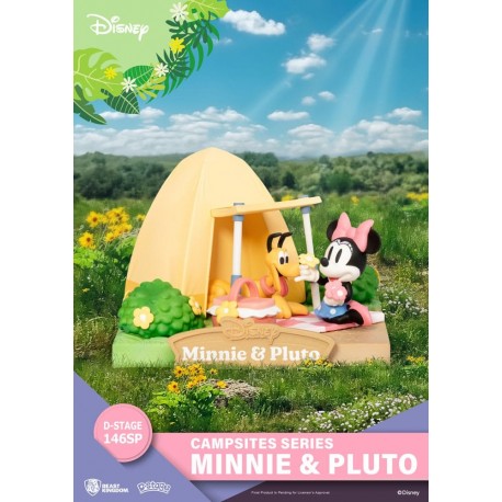 Diorama Disney Minnie y Pluto en campamento de Beast Kingdom
