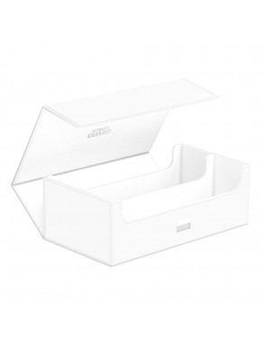 Caja blanca Ultimate Guard Arkhive 800+ abierta con cartas y cajas