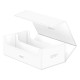 Caixa branca Ultimate Guard Arkhive 800+ aberta com cartas e caixas