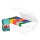 Caixa branca Ultimate Guard Arkhive 800+ aberta com cartas e caixas