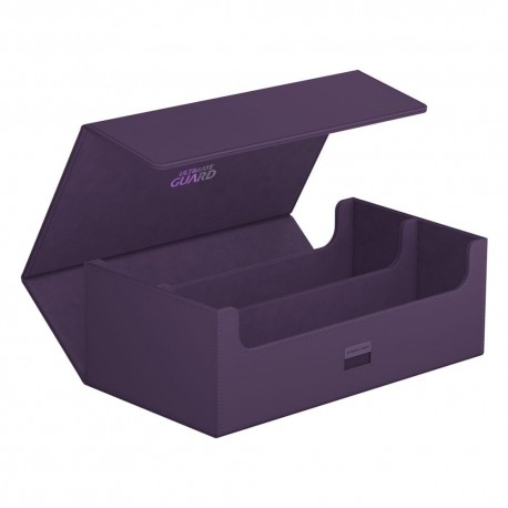 Caixa roxa Ultimate Guard Arkhive 800+ aberta.