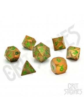 Set de dados de metal CritStones Gorgon Gaze