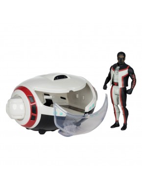 Figura Mr. Terrific con vehículo T-Craft de McFarlane