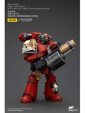 Figura articulada Blood Angels con lanzagranadas de Warhammer.