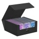 Caja Ultimate Guard Treasurehive 90+ negra abierta.