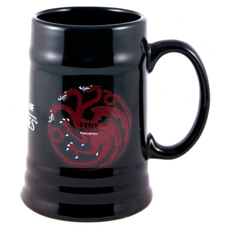 Chope à bière avec logo Targaryen de Game of Thrones