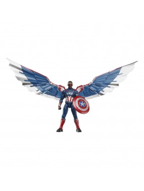 Figurine Captain America avec ailes et bouclier