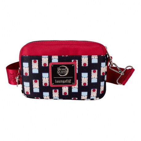 Bandolera Demon Slayer de Loungefly con estampado AOP.