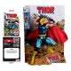 Statue Marvel de Thor avec cape rouge et marteau.
