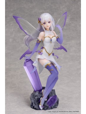 Estatua Re:Zero Emilia con alas y cristal púrpura