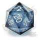 Dado CritStones Liquid Core D20 Ocean Orb azul translúcido