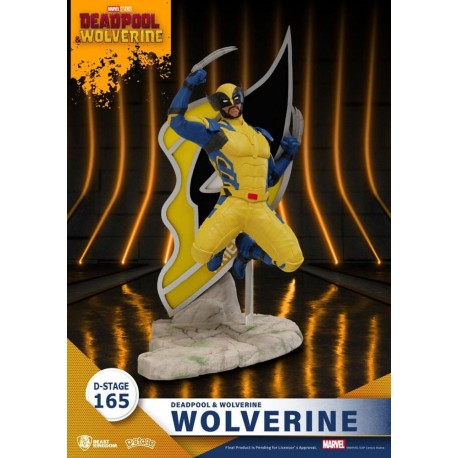 Diorama de PVC de Deadpool y Wolverine en acción, 16 cm