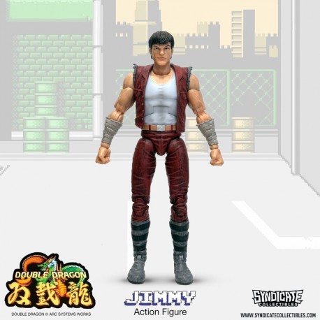 Figura de ação Jimmy do Double Dragon, 18 cm