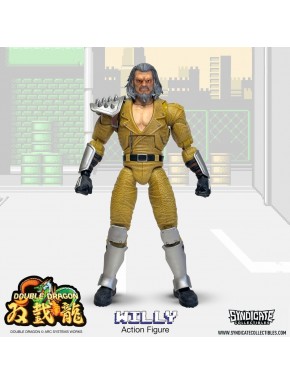 Figura de ação Willy de Double Dragon com traje amarelo