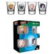 Set of 4 glasses shot glass Naruto Shippuden Characters