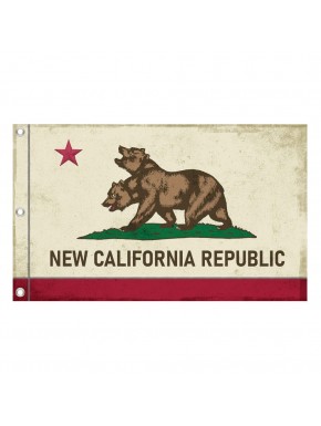 Banner de lona Fallout NCR con oso de dos cabezas