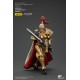 Figura articulada Sisters of Silence Warhammer con armadura dorada y capa roja