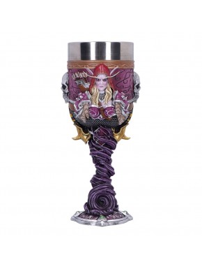 Cáliz Sylvanas de World of Warcraft con detalles en morado y dorado