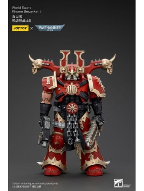 Figura de Khorne Berzerker roja y dorada articulada de 13 cm
