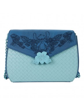 Bandolera azul Disney by Loungefly con bordado de Stitch