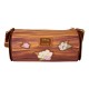 Bolsa transversal Disney by Loungefly O Cão e a Raposa com design de madeira e flores