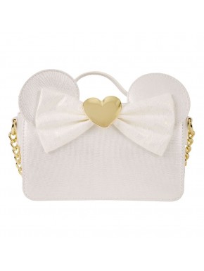 Bandolera Disney blanca con lazo y orejas