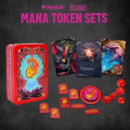Pacote Magic the Gathering com dados e fichas Mana Vermelho
