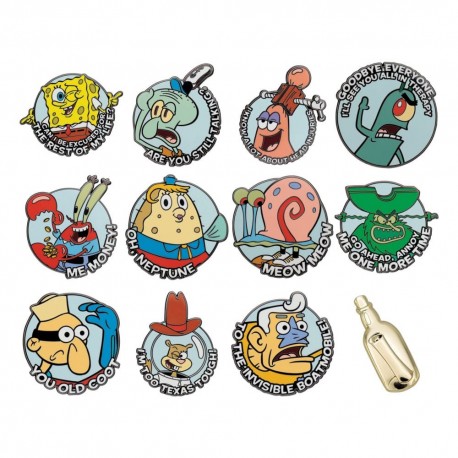 Expositor de chapas Bob Esponja con varios personajes