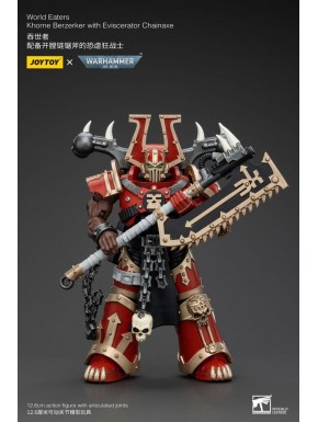 Figura Warhammer 40k Khorne Berzerker com machado de corrente